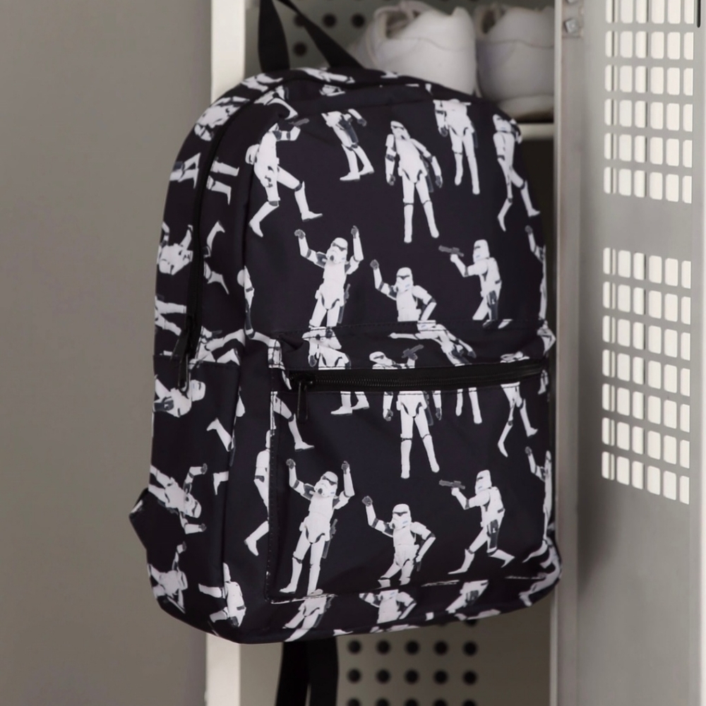 BNWOT Stormtrooper Action Figures Print Backpack